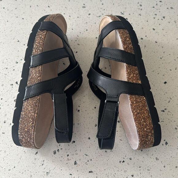 ABEO Lanai (Lacy) Women’s Size 9 Black Leather Sandals Comfortable Casual NWOB - Picture 5 of 12